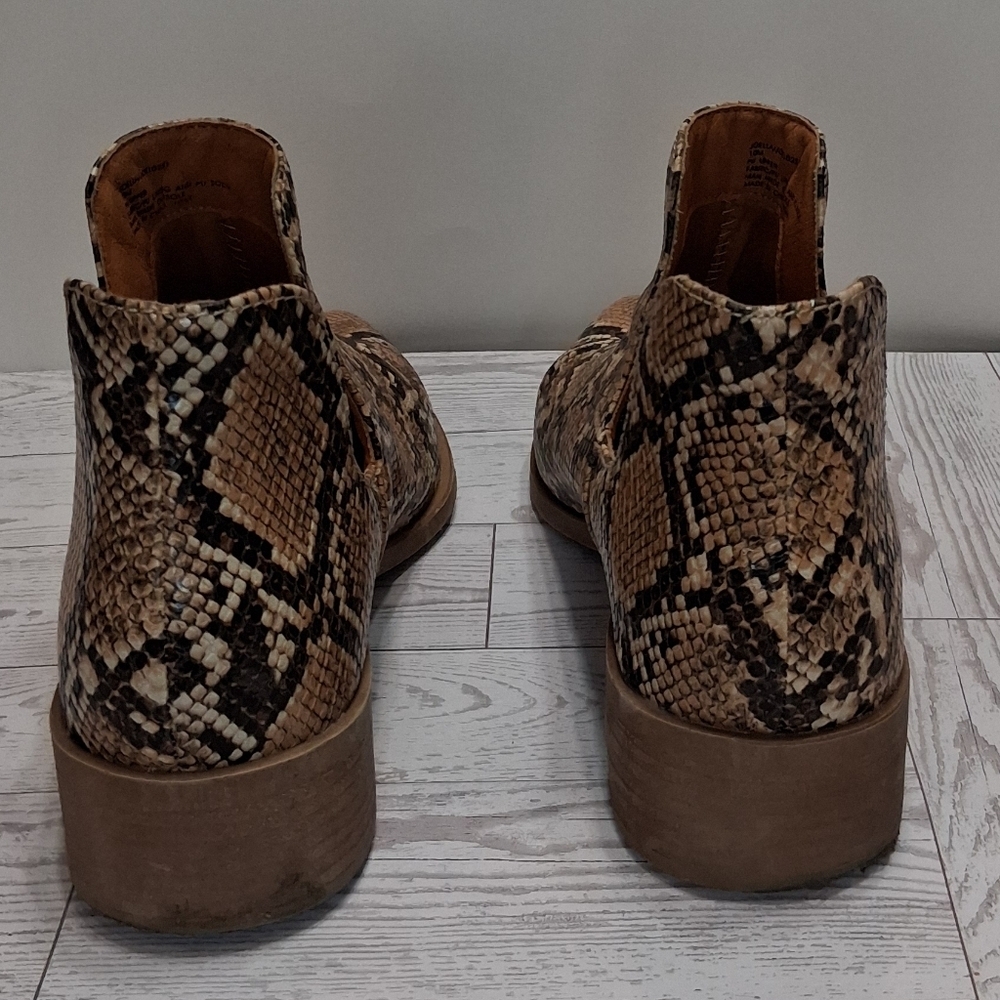 Steve Madden Brown Snake Print Joella Pointed Toe Women's Ankle Booties Size 10 - Picture 9 of 10